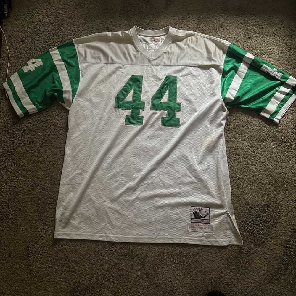 Mitchell & Ness White Jersey with Green Accents
